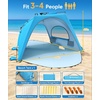 image:imageRaynesys Pop up Beach Tent Sun Shelter for 34 Person Sky BlueSky Blue