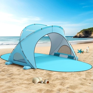 image:imageRaynesys Beach Tent Sun Shelter for Sand Camping Fishing 13 Person BlueLight Blue
