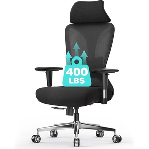 image:imageRaynesys Big and Tall Office Chair for Heavy People 400LBS Capacity with Wide SeatHeavy Duty Material Adjustable Armrests Ergonomic Executive Chair for Home Office with Strong Lumbar SupportBlack