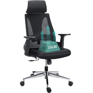 image:imageRaynesys Ergonomic Chair for Heavy People 350 LBS Capacity with Wide Seat Comfortable Headrest Tilt Function Adjustable Lumbar SupportBreathable Mesh for Home Office Black amp Black