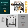 image:imageRaynesys 440lbs Outdoor Folding Grill Cart Blackstone Griddle StandBlack