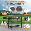 image:imageRaynesys 440lbs Outdoor Folding Grill Cart Blackstone Griddle StandBlack