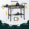image:imageRaynesys 440lbs Outdoor Folding Grill Cart Blackstone Griddle StandBlack