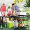 image:imageRaynesys 440lbs Outdoor Folding Grill Cart Blackstone Griddle StandBlack
