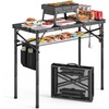 image:imageRaynesys Portable Folding Grill Table for Outside for Picnic CampingBlack