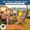 image:imageRaynesys Portable Swivel Camping Chair 8 Seconds Quick Setup Easy CarryArmy Green