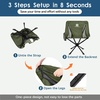 image:imageRaynesys Portable Swivel Camping Chair 8 Seconds Quick Setup Easy CarryArmy Green