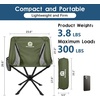 image:imageRaynesys Portable Swivel Camping Chair 8 Seconds Quick Setup Easy CarryArmy Green