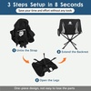 image:imageRaynesys Portable Swivel Camping Chair 8 Seconds Quick Setup Easy CarryBlack