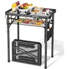image:imageRaynesys Portable Folding Grill Table for Outside for Picnic CampingBlack