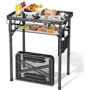 image:imageRaynesys Portable Folding Grill Table for Outside for Picnic CampingBlack