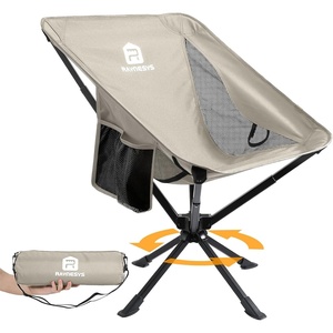 image:imageRaynesys Portable Swivel Camping Chair 8 Seconds Quick Setup Easy CarryKhaki