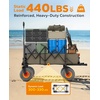 image:imageBeach Wagon with Big Wheels for Sand9 Big Wheels 440lbs Wagons CartsBlack