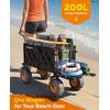 image:imageBeach Wagon with Big Wheels for Sand9 Big Wheels 440lbs Wagons CartsBlack