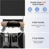 image:imageRaynesys Collapsible Wagon Cart with Wheels 440lbs 300L Heavy Duty Folding Wagon Foldable for Sports Beach Grocery Camping  Upgraded Effortless Elegance Black  Gray RAYS1