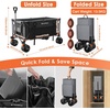 image:imageRaynesys Collapsible Wagon Cart with Wheels 440lbs 300L Heavy Duty Folding Wagon Foldable for Sports Beach Grocery Camping  Upgraded Effortless Elegance Black  Gray RAYS1